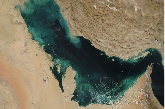    Персидский залив из космоса. Фото: Public Domain