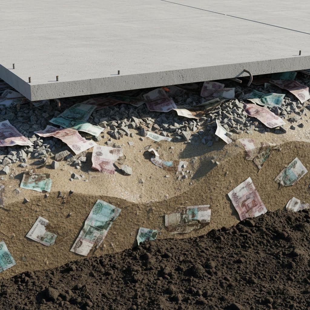  Плохая подготовка основания — верный способ буквально зарыть свои деньги в землю.