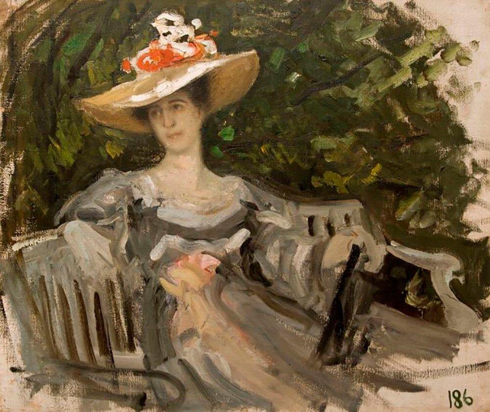 Константин Коровин. Портрет М.Тенишевой