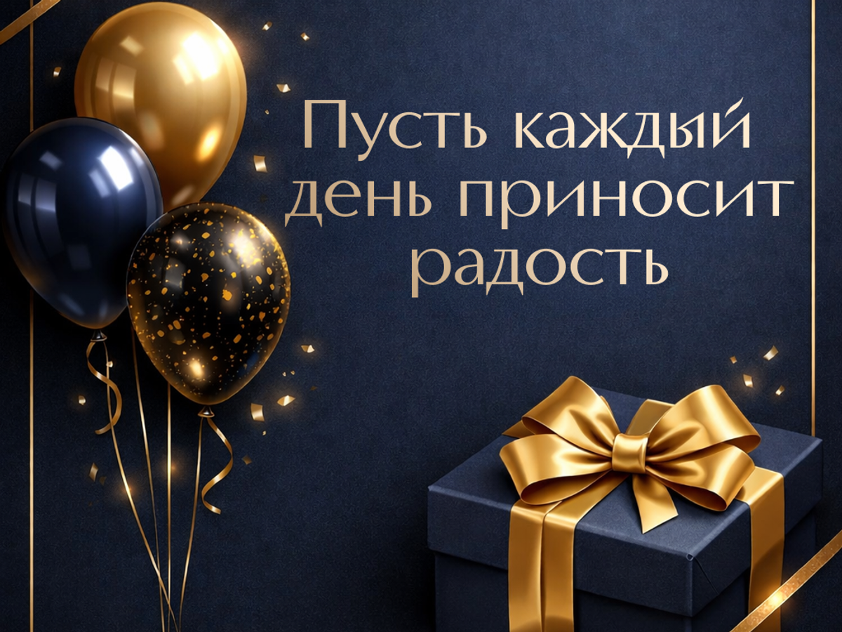    Элегантная открытка ко дню рождения | © Открытка создана РИА Новости