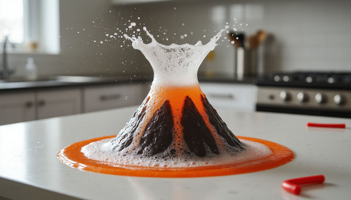 Вулкан на столе