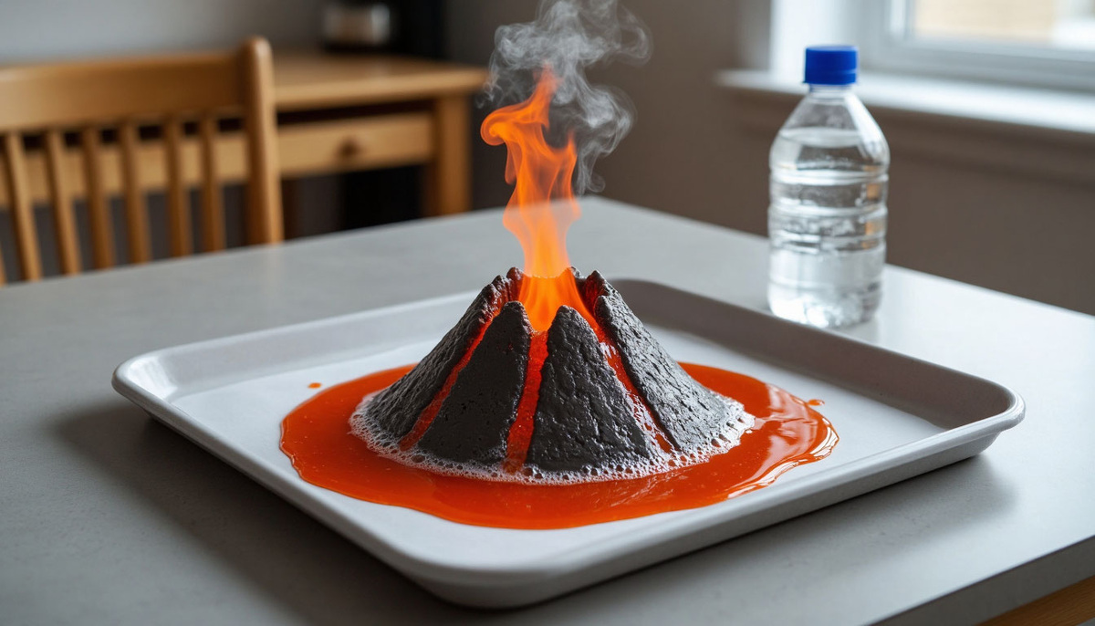 Эксперимент вулкан на столе