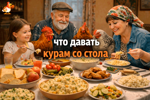 «Со стола – курам?» Да! Но не всё подряд 😄 Что можно давать курам с кухни, а что категорически нельзя