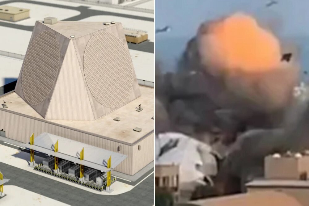    Макет американской РЛС; Прилеты по радиолокационной станции. Фото: Коллаж АиФ