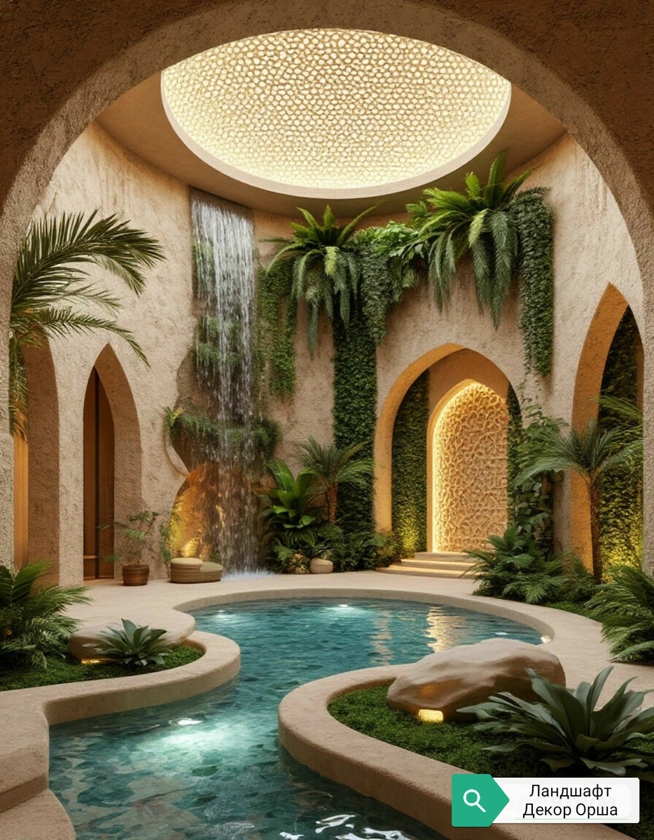 Экобионический дизайн лофта Dubai от ЛандшафтДекор Орша 