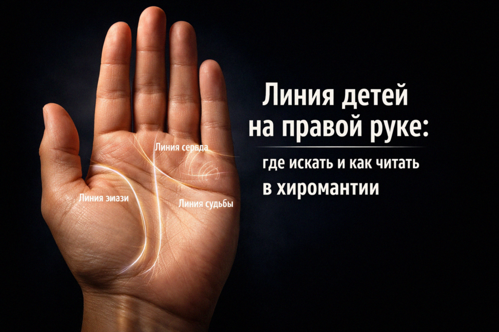    Линия детей на правой руке admin