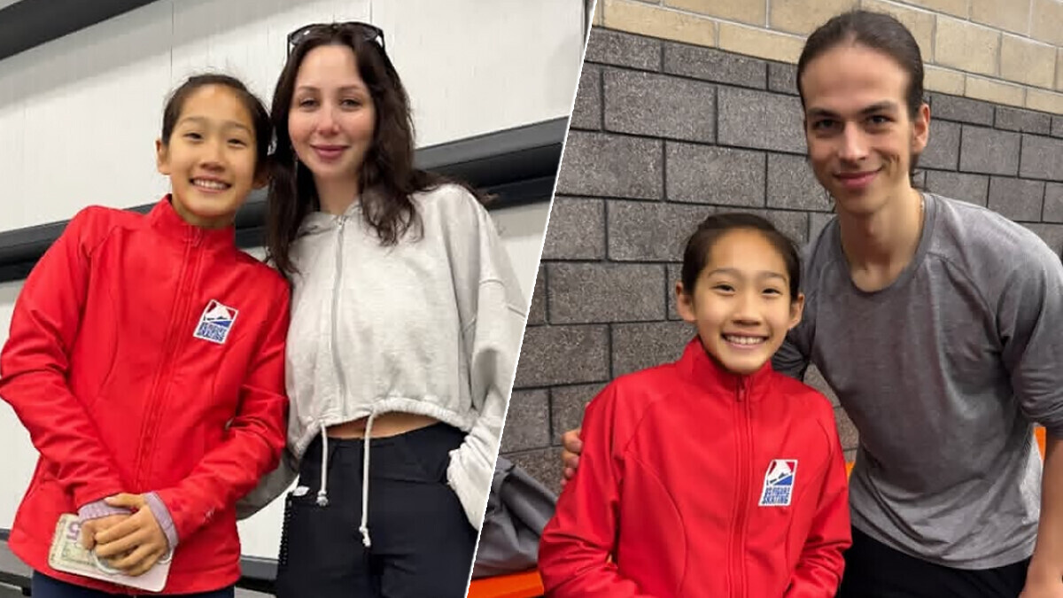 Оливия Джун, Лиза Туктамышева и Пётр Гуменник / фото: соцсети Оливии Джун