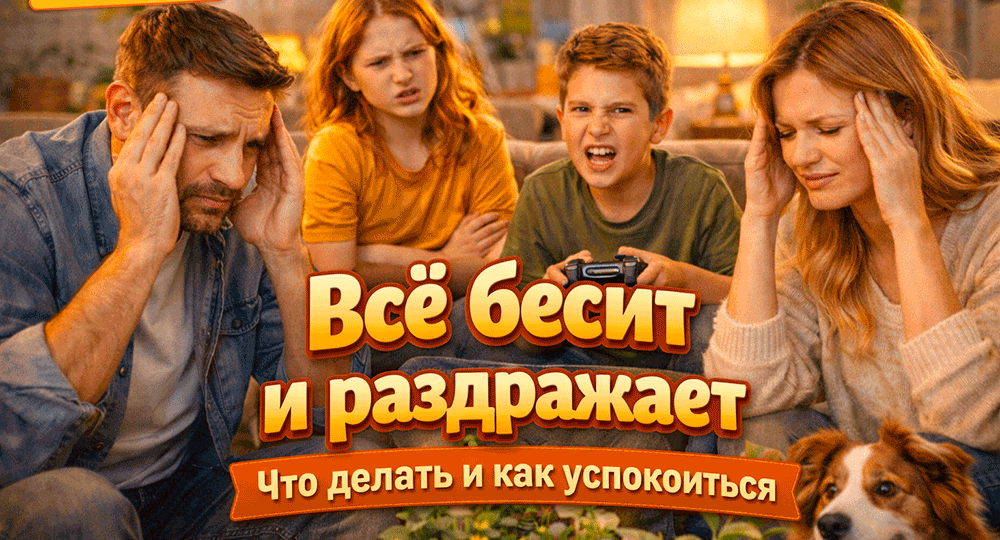 Всё бесит и раздражает – что делать и как не взрываться по пустякам 😤😅