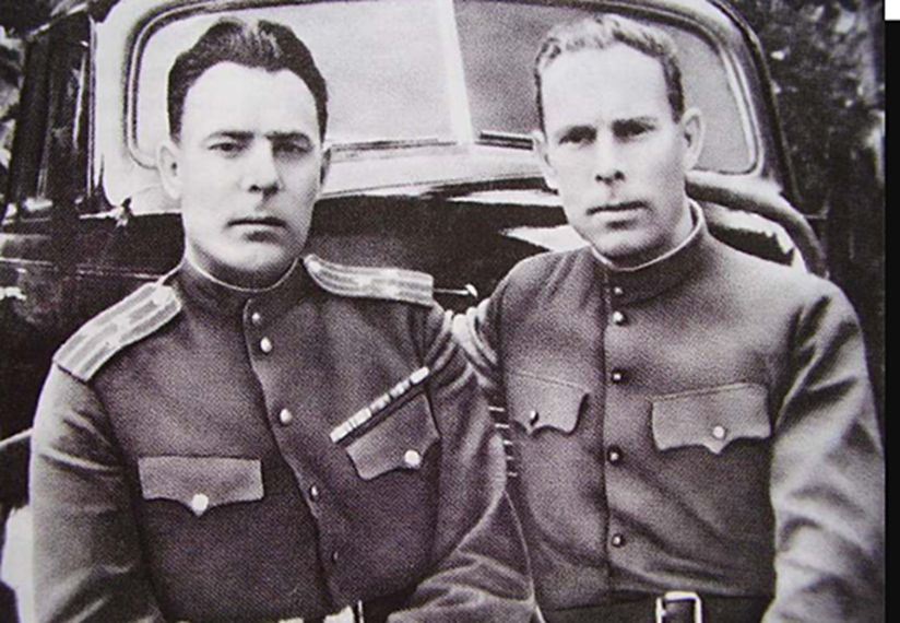 Яков и Леонид Брежневы, 1944 год. Взято https://weekend.rambler.ru/people/55711190-yakov-ilich-brezhnev-kak-on-pozoril-svoego-brata/