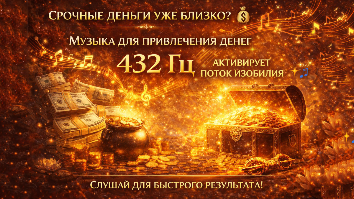 Срочные деньги уже близко? 💰 Музыка для привлечения денег 432 Гц активирует поток изобилия ✨🎵 Слушай для быстрого результата!