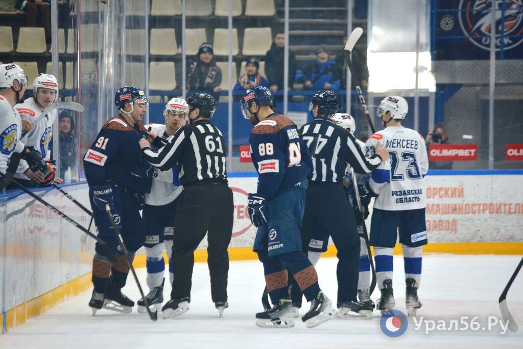    ХК «Южный Урал» проиграл ХК «Рязань-ВДВ» со счетом 1:3
