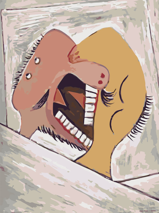 Пабло Пикассо "Поцелуй". Источник: Яндекс картинки