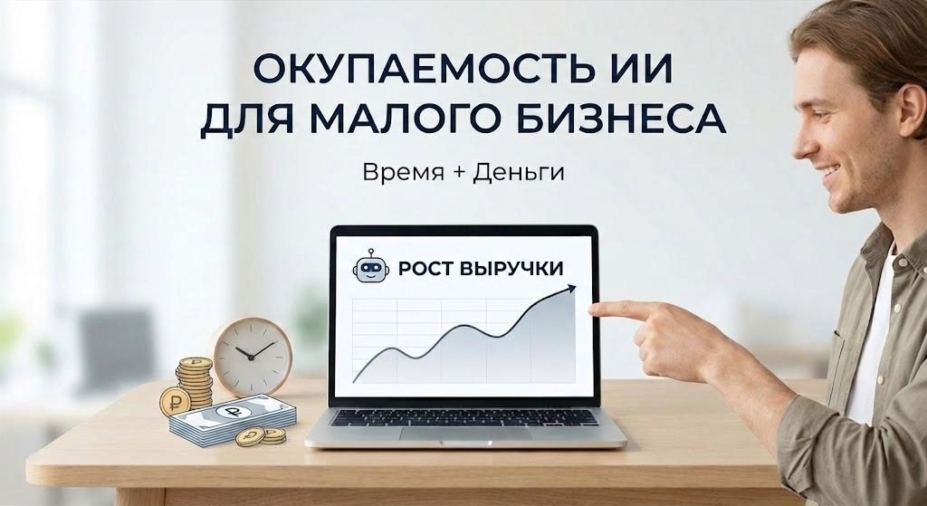 Владелец малого бизнеса считает окупаемость ИИ-ассистента по формуле ROI на основе реальных данных