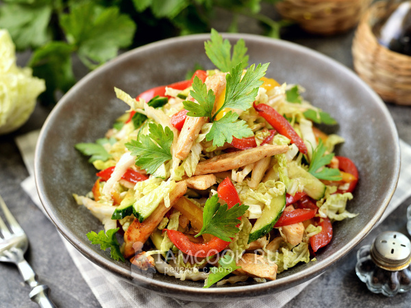 Подборка салатов с пекинкой на любой вкус (весна ведь и 8 марта)