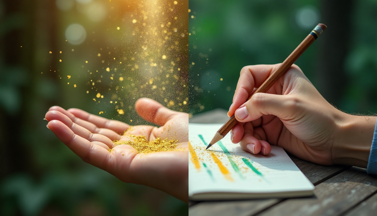 настоящее вдохновение не ждет небесных даров. Оно рождается в простых действиях, когда мы просто берем и делаем. Магия - это не волшебство, это смелость начать творить.