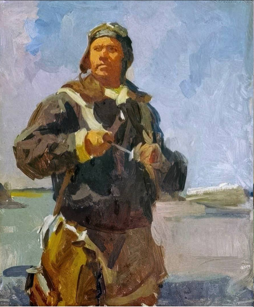 Иван Крылов. «Портрет лётчика». 1957