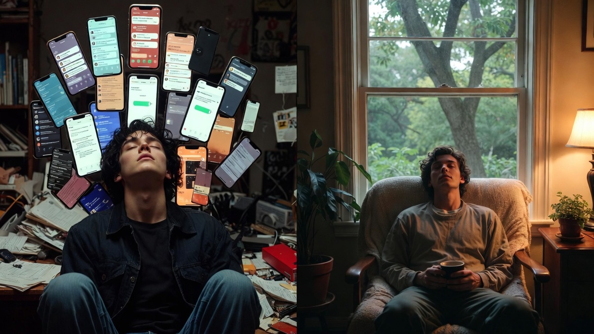 «Слева — имитация отдыха. Справа — настоящая перезагрузка. Разница — в осознанности».