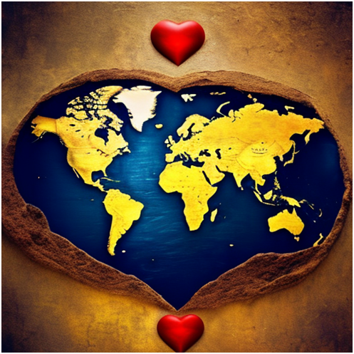 Сгенерировано ИИ- Миром правит любовь.