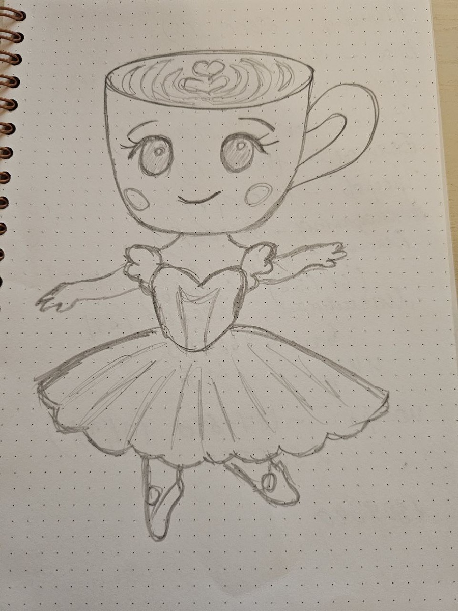 срисовала с комьютера