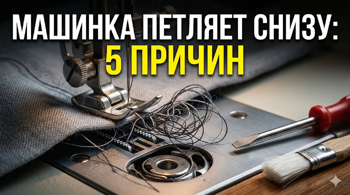 Почему на изнанке ткани образуется «борода» из ниток и как это починить без вызова мастера. Пошаговая диагностика самых частых проблем со строчкой для новичков