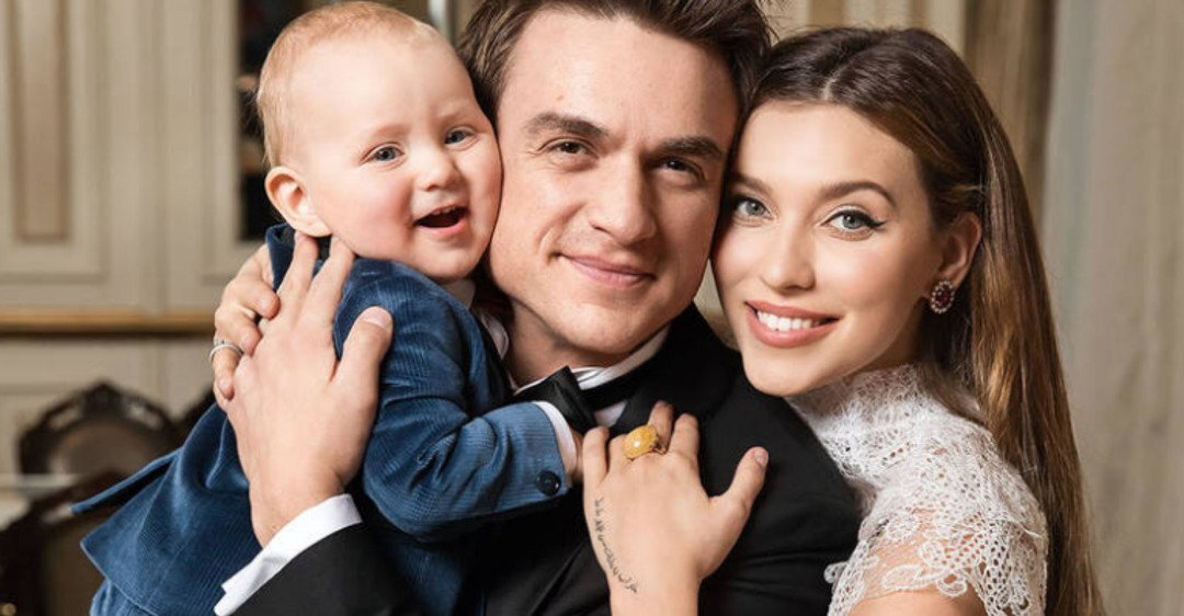 Регина с мужем - Владом Топаловым и сыном