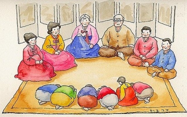 Поклоны от младших старшим на Лунный Новый год (Соллаль). Источник: https://www.bitgab.com