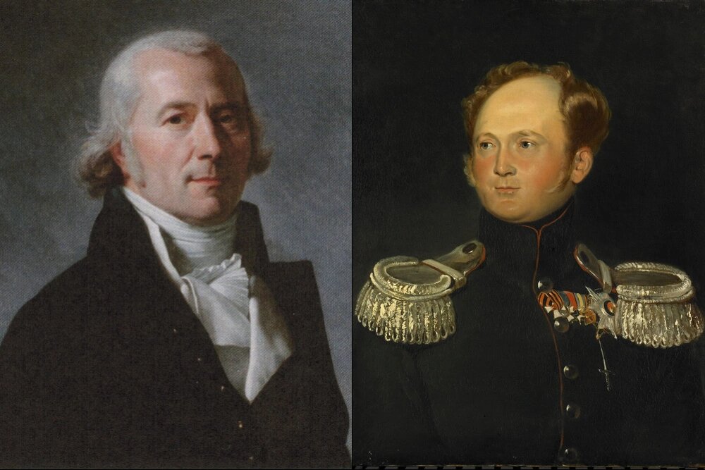                          Александр I и его учитель Фредерик Сезар Лагарп (1754 - 1838)