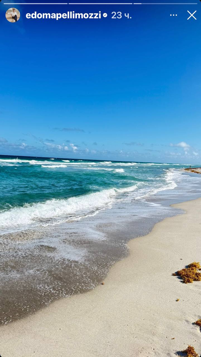 скриншот из сторис в аккаунте Эдоардо Мапелли-Моцци