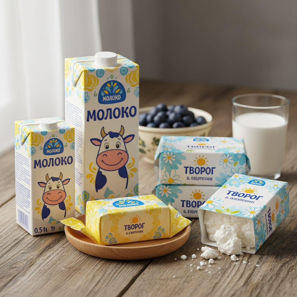 Фото 2. Молочная продукция — главная гордость магазина. Натуральный состав за разумные деньги.