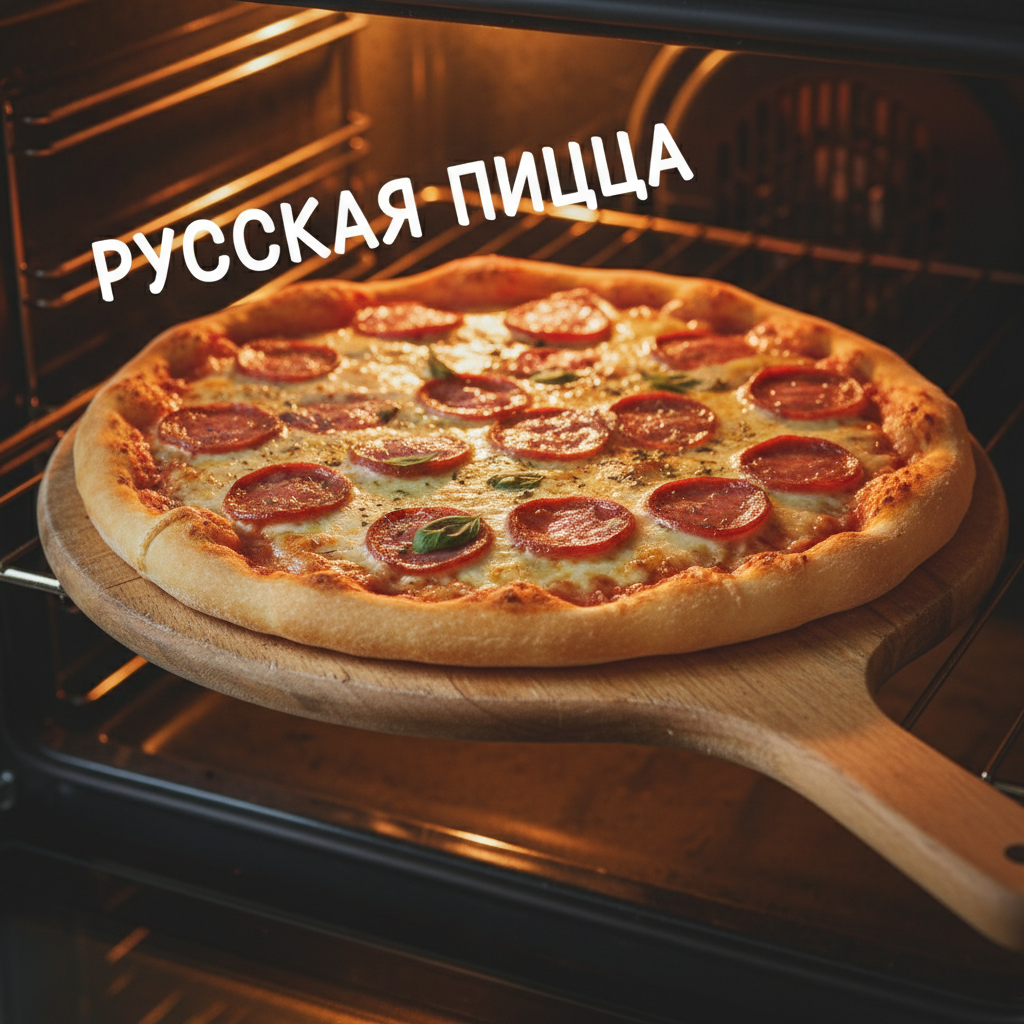 Пицца с бюджетным сыром и колбасой — свежо из домашней духовки.