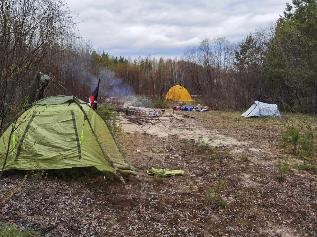Обустройство лагеря на песках