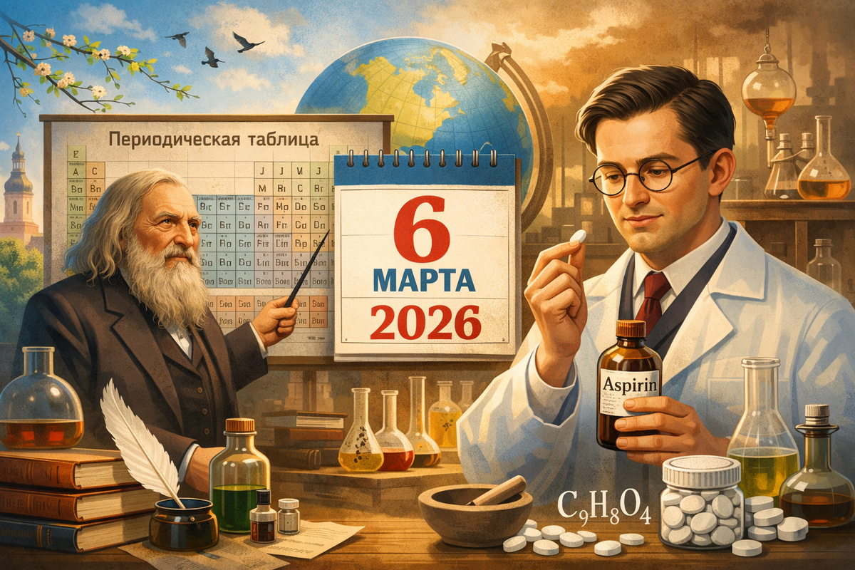 Пятница, 6 марта 2026 года: День, когда родился аспирин, а Менделеев показал миру свою таблицу