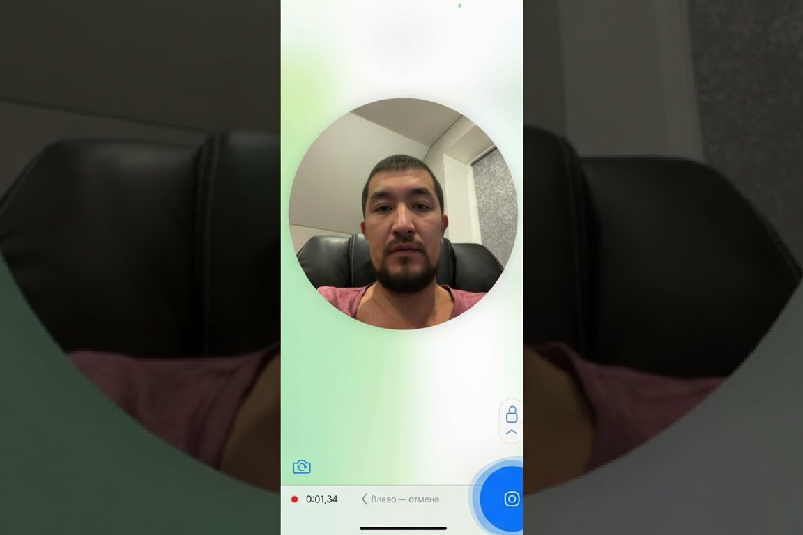 Вот так выглядит типичный "кружочек" в мессенджере. На крошечном экране, да еще в состоянии паники, вы вряд ли заметите, что у человека неестественно дергаются губы или странно падает свет