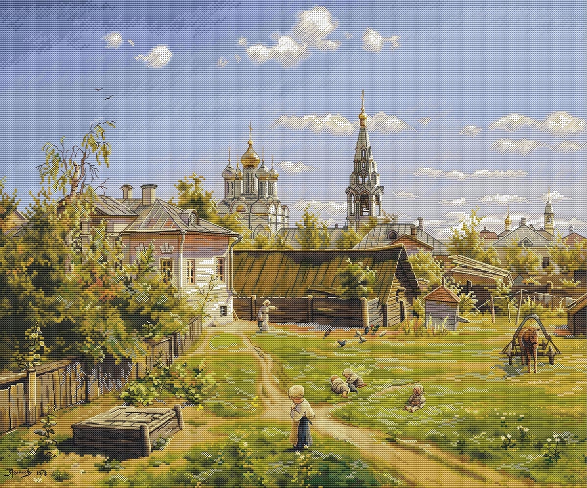 «Московский дворик». Изображение взято из альбома открытого сообщества в ВК "Екатерина Волкова. Схемы. Отшивы. Магазин"