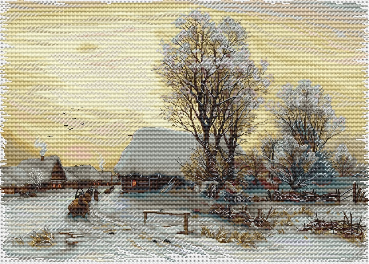 «Зимний вечер». Изображение взято из альбома открытого сообщества в ВК "Екатерина Волкова. Схемы. Отшивы. Магазин"