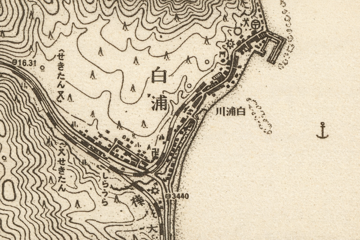 Сираура в 30-х годах. Японская карта