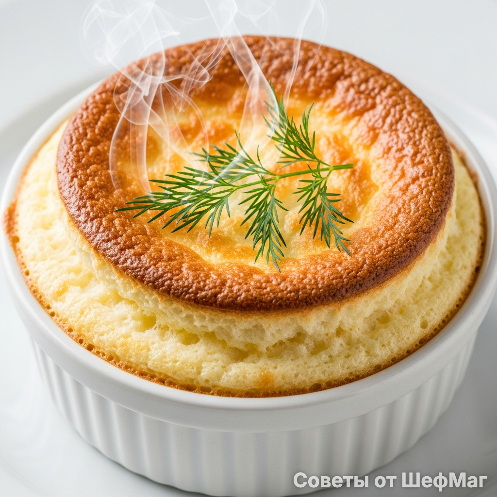 Золотистая корочка скрывает под собой невесомое белковое облако.