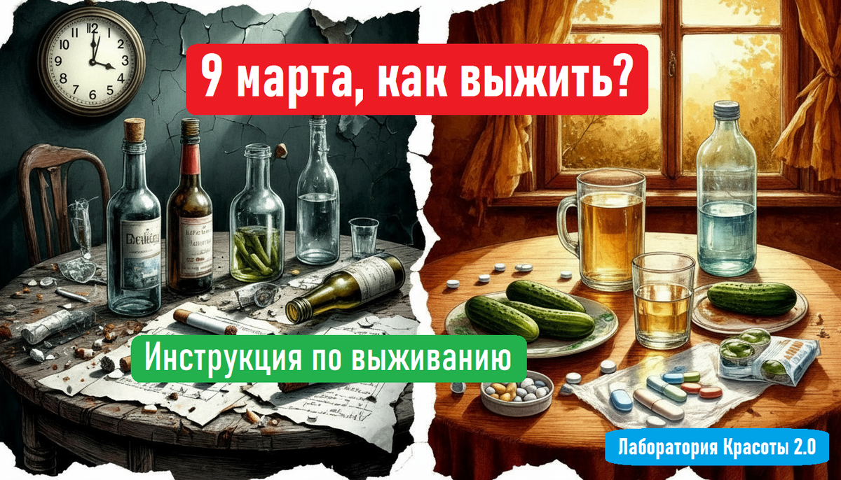 (18+) Утро 9 марта: как пережить, восстановиться и извиниться (если накосячил)