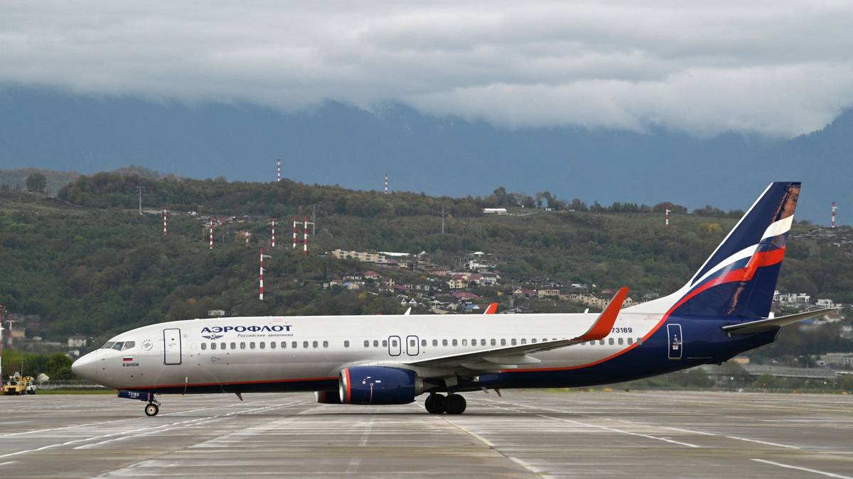    Самолет Аэрофлот аэропорт Сочи РИА