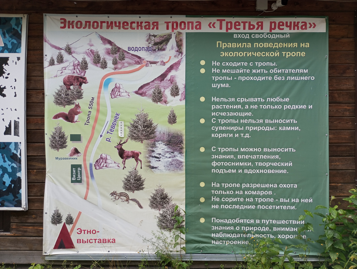 По пути к водопаду.  Экологическая тропа "Третья речка"