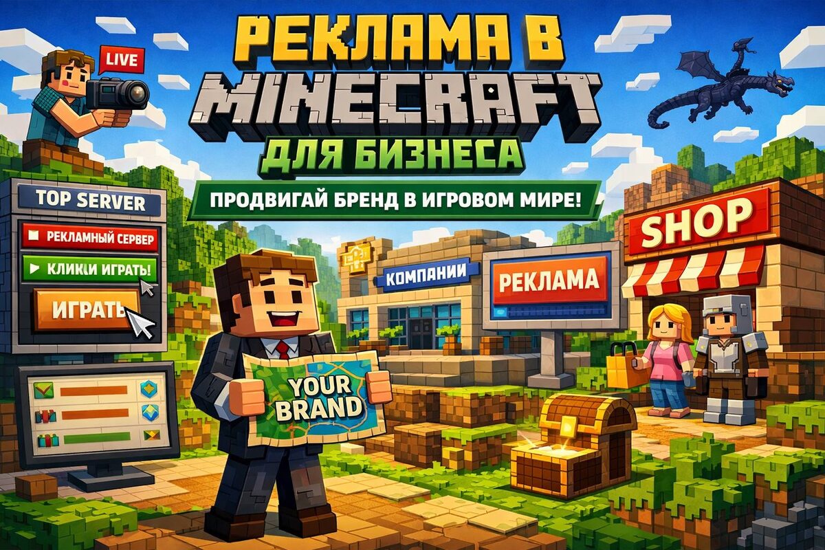 реклама в майнкрафт