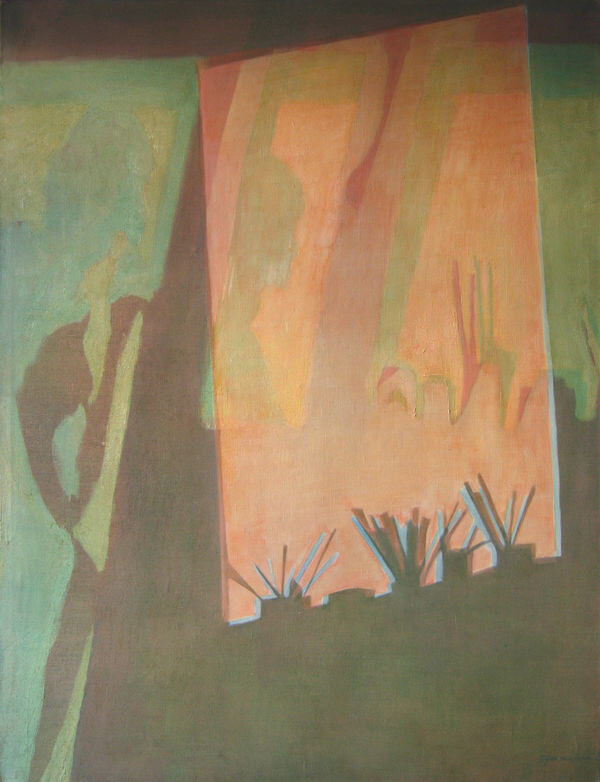 Виталий Пушницкий. Серия "Солнечный свет". Солнечный свет №3, 2000. Масло на холсте, 200×160 см.