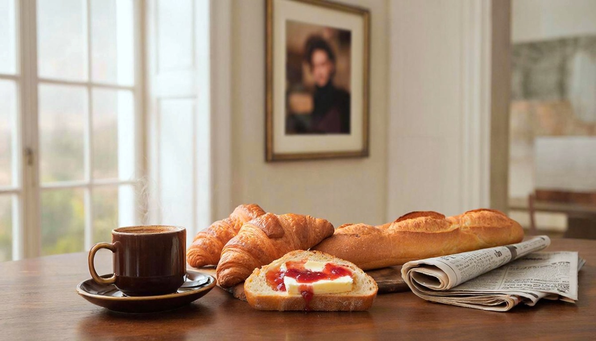 Утро начинается с кофе. Круассаны