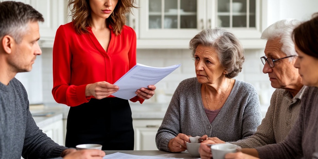 - Садись, поговорим по-семейному - сказал муж, когда я увидела на кухне его мать, сестру и тётку. Они не ждали, что я принесу документы