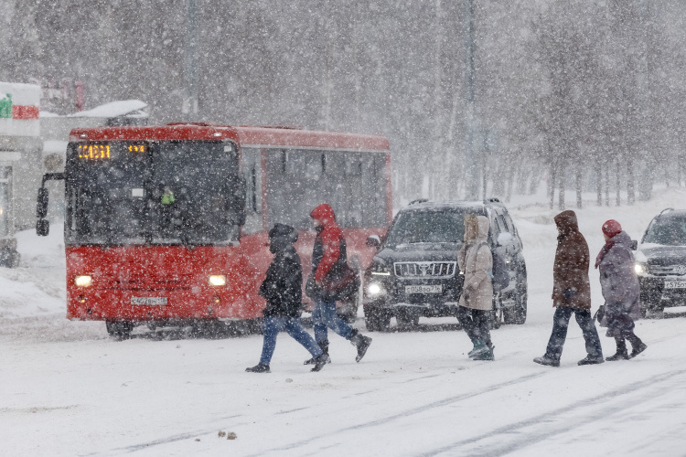    Нынешняя зима в Татарстане стала аномально снежной, а февраль побил все рекорды по осадкам.   
Фото: «БИЗНЕС Online»