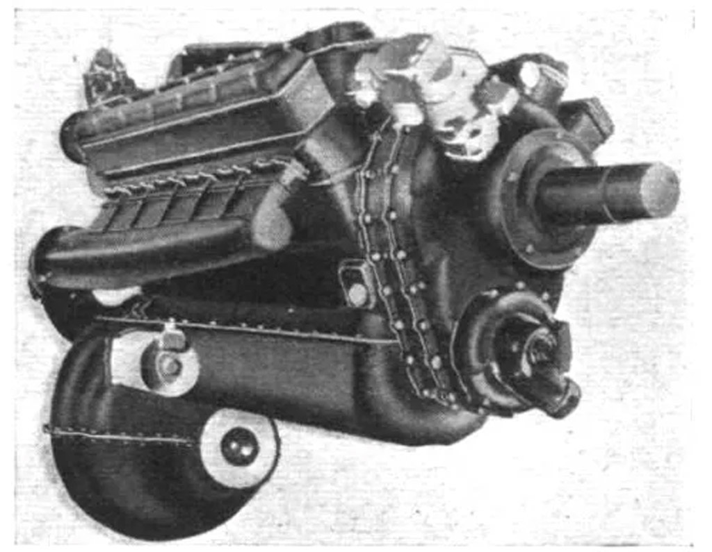 Изначально предполагалось получить авиационный мотор.