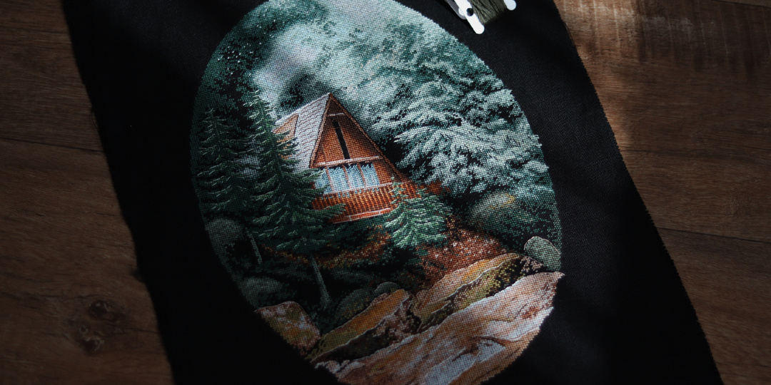 Первый финиш 2026 года и моя первая вышивка на черной канве