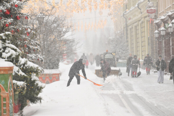Во время сильной метели в Москве, 19 февраля 2026 года / Григорий Сысоев/РИА Новости   📷