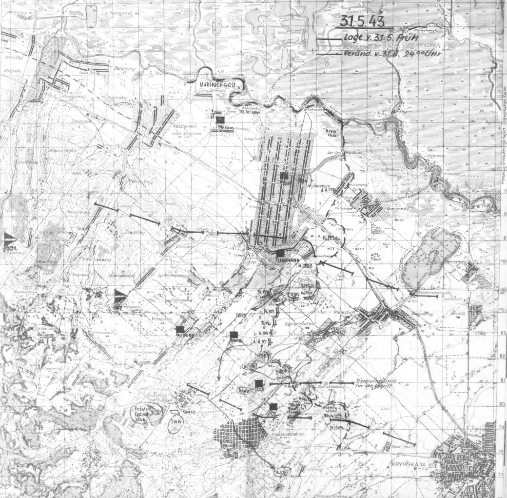 Фронт на 31 мая 1943 года