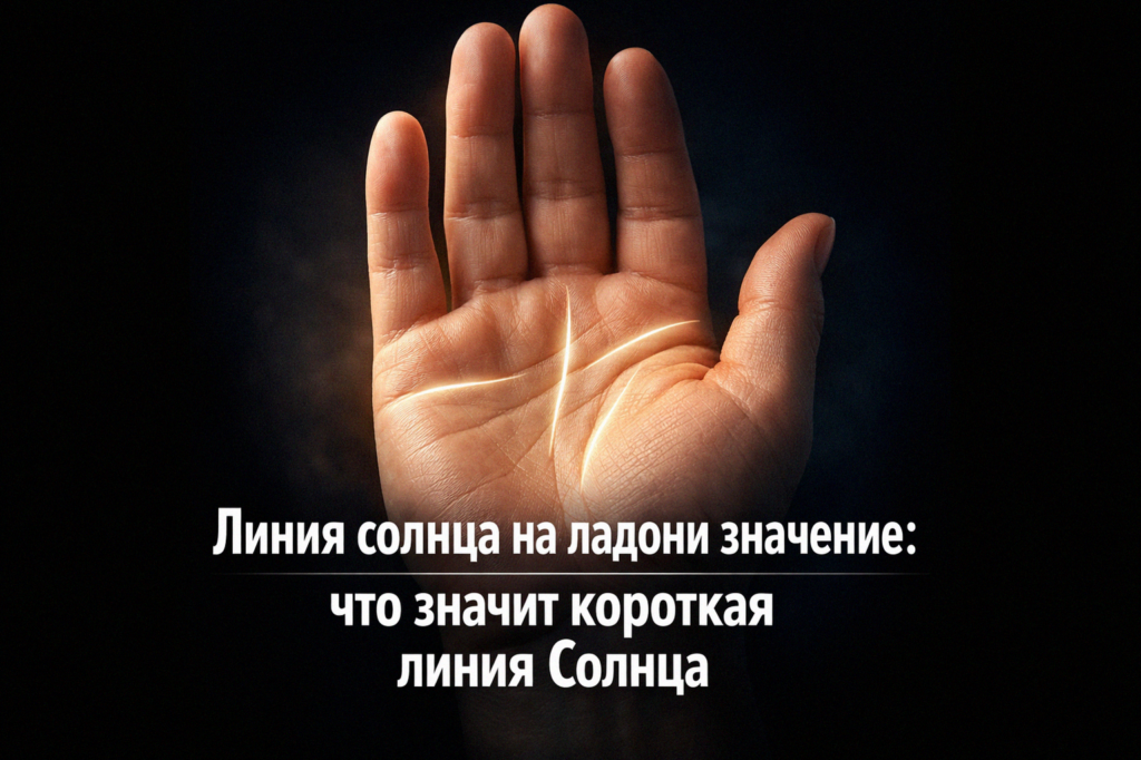    Изучение короткой линии Солнца на ладони admin